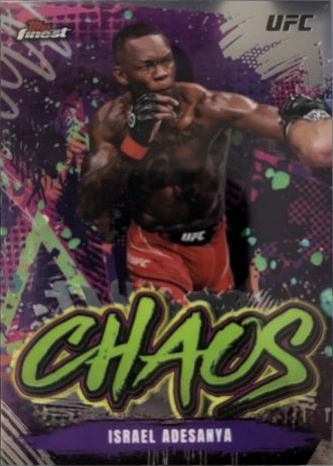 Israel Adesanya 2024 Topps Finest UFC Chaos #CHA-29 Superfractor