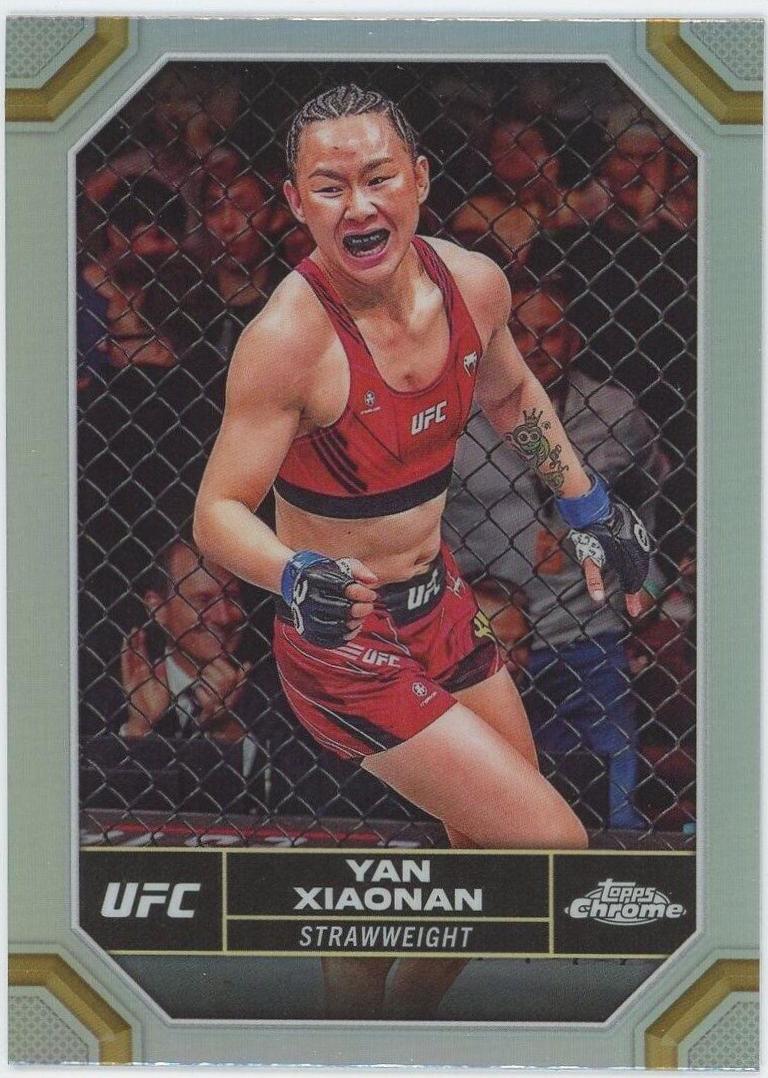 Yan Xiaonan 2024 Topps Chrome UFC Base #198 Refractor