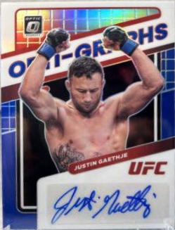 Justin Gaethje 2022 Panini Donruss Optic UFC Opti-Graphs #26 Blue