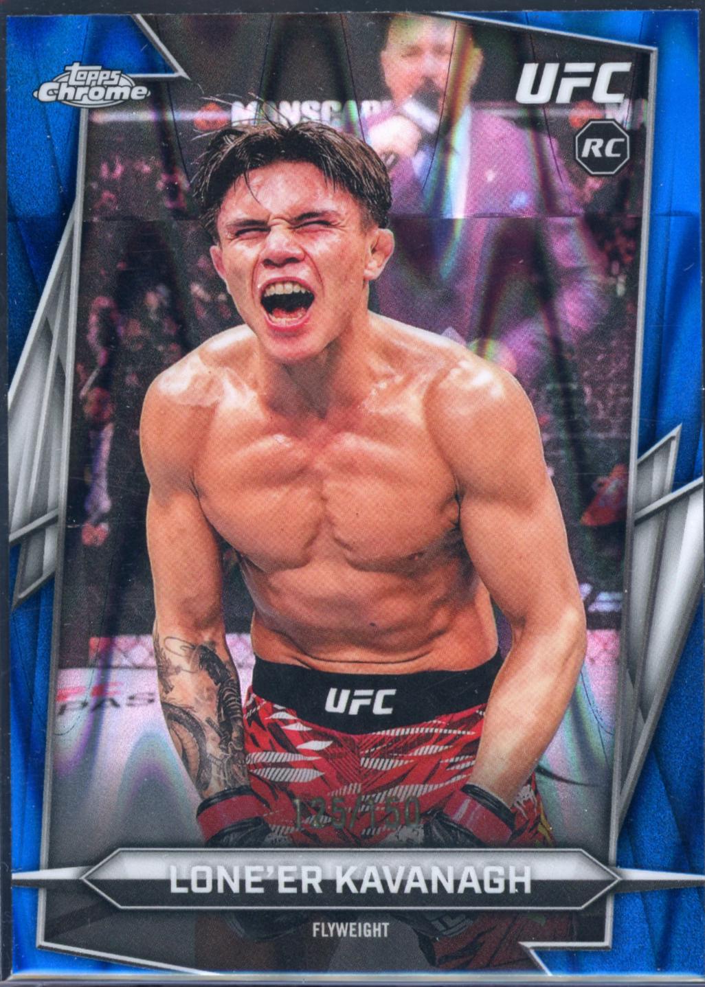 Lone'er Kavanagh 2026 Topps Chrome UFC Base #151 Blue Ray Wave Refractor