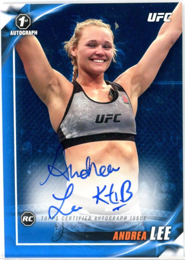 Andrea Lee 2019 Topps UFC Knockout Knockout Autographs #KA-ALE Blue
