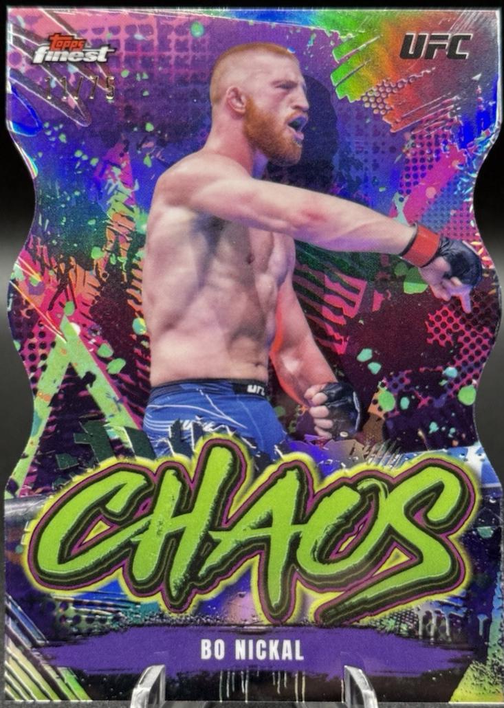 Bo Nickal 2024 Topps Finest UFC Chaos #CHA-13 Die-Cut Refractor
