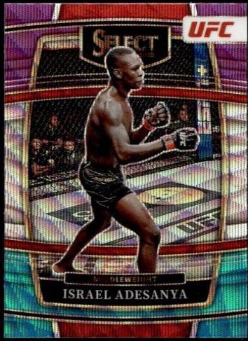 Israel Adesanya 2022 Panini Select UFC Concourse #25 Tri Color