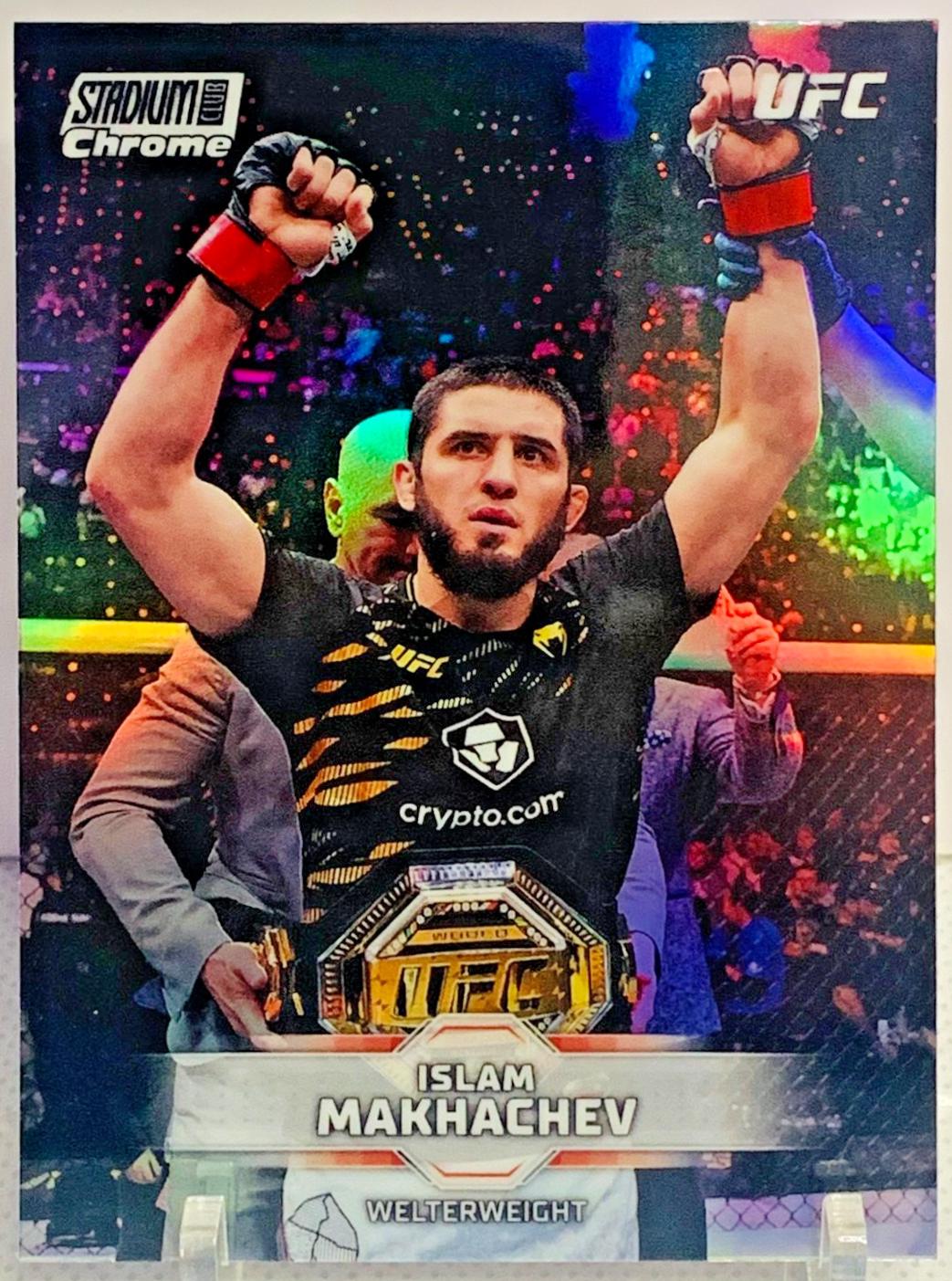 Islam Makhachev 2026 Topps Stadium Club UFC Chrome Base #CB-12 Refractor