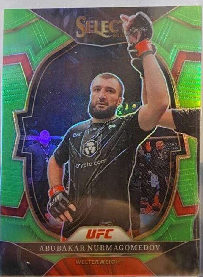 Abubakar Nurmagomedov 2023 Panini Select UFC Concourse #8 Neon Green