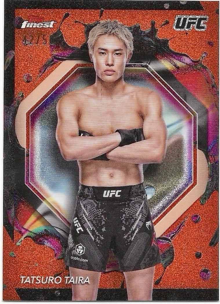 Tatsuro Taira 2024 Topps Finest UFC Base Rare #239 Tangerine Glitter Refractor