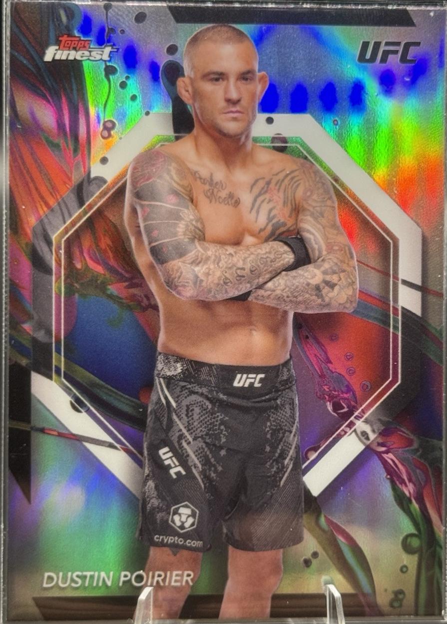 Dustin Poirier 2024 Topps Finest UFC Base Common #98 Refractor