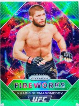 Khabib Nurmagomedov 2021 Panini Prizm UFC Fireworks #18 Green