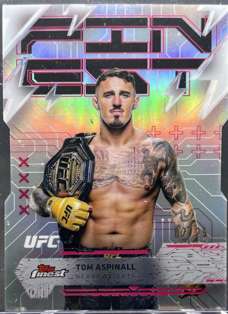 Tom Aspinall 2025 Topps Finest UFC Base Rare #218 Die-Cut Refractor