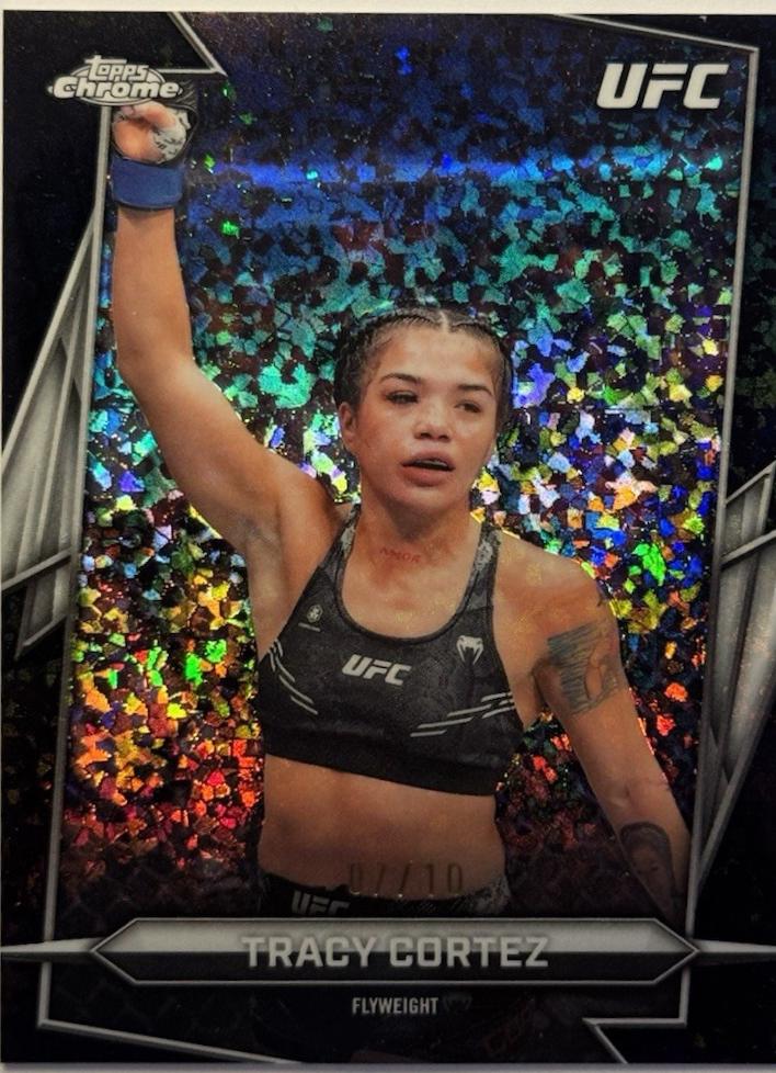 Tracy Cortez 2026 Topps Chrome UFC Base #58 Black Mini Diamonds Refractor