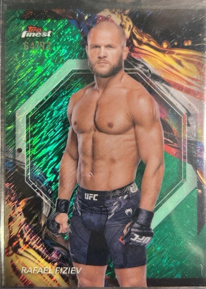 Rafael Fiziev 2024 Topps Finest UFC Base Uncommon #156 Green Shimmer Refractor