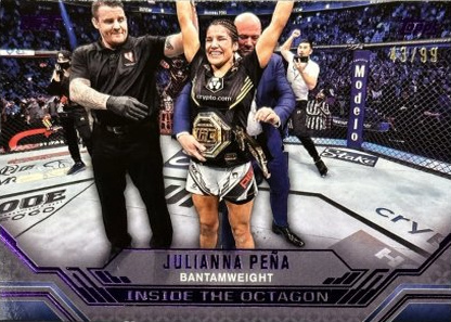 Julianna Peña 2024 Topps Knockout UFC Inside the Octagon #ITO-7 Red