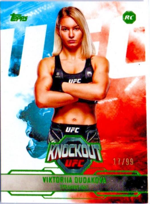 Viktoriia Dudakova 2025 Topps Knockout UFC Base #5 Lime Green