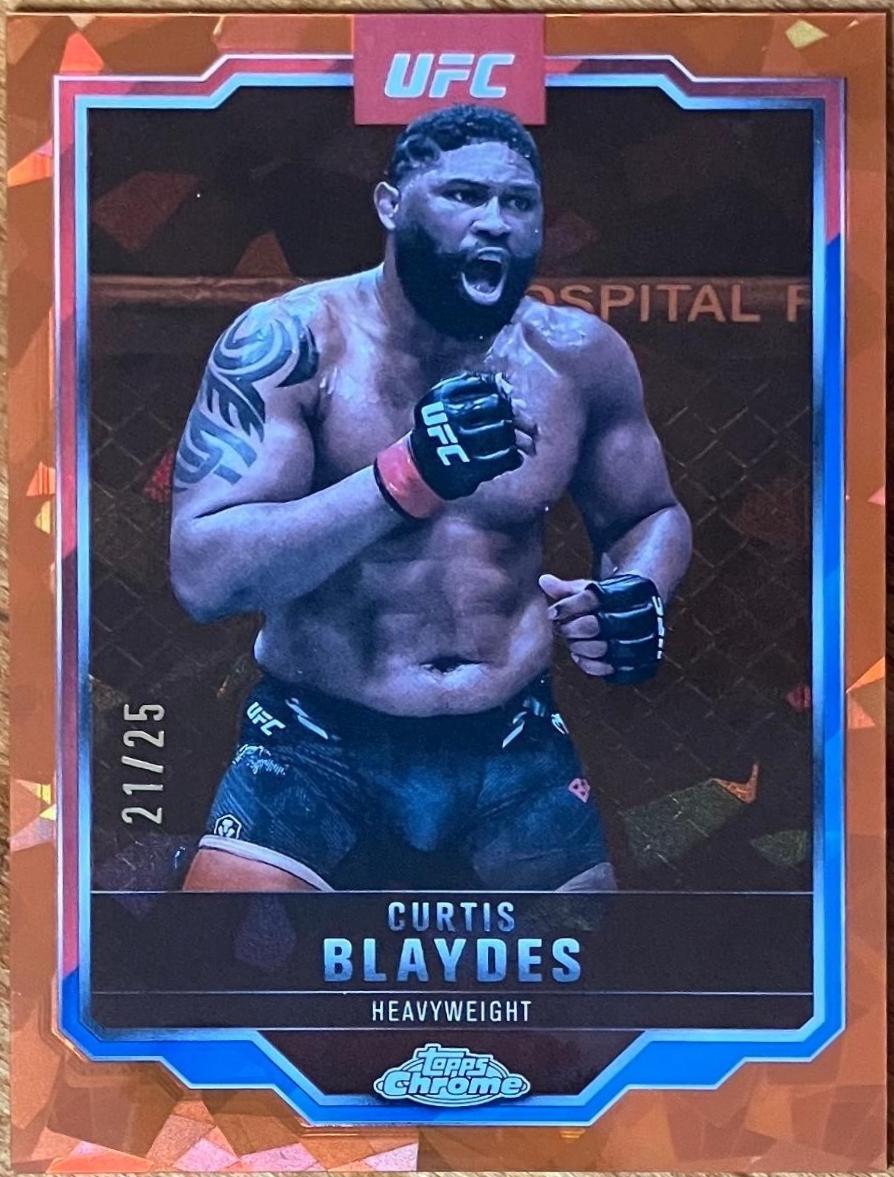 Curtis Blaydes 2025 Topps Chrome Sapphire UFC Base Sapphire #31 Orange Sapphire