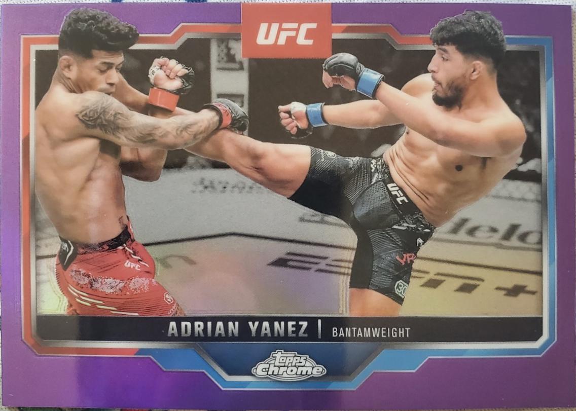 Adrian Yanez 2025 Topps Chrome UFC Base #71 Purple Refractor