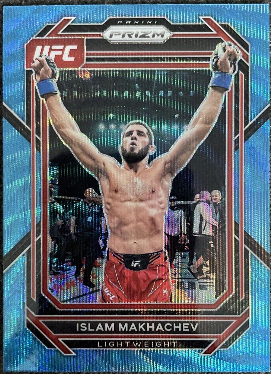 Islam Makhachev 2023 Panini Prizm UFC Base #177 Blue Wave
