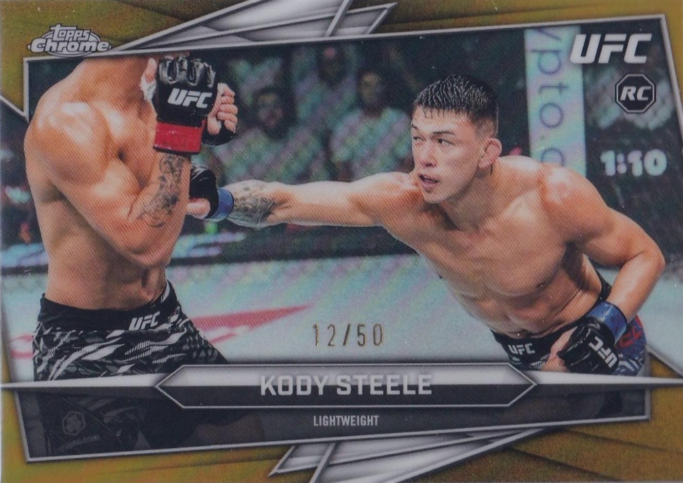 Kody Steele 2026 Topps Chrome UFC Base #143 Gold Refractor