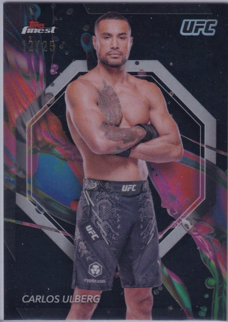 Carlos Ulberg 2024 Topps Finest UFC Base Common #18 Black Refractor
