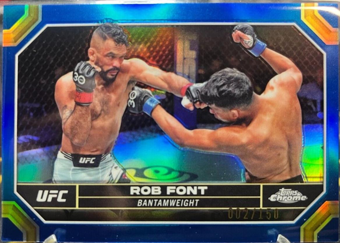 Rob Font 2024 Topps Chrome UFC Base #164 Blue Refractor