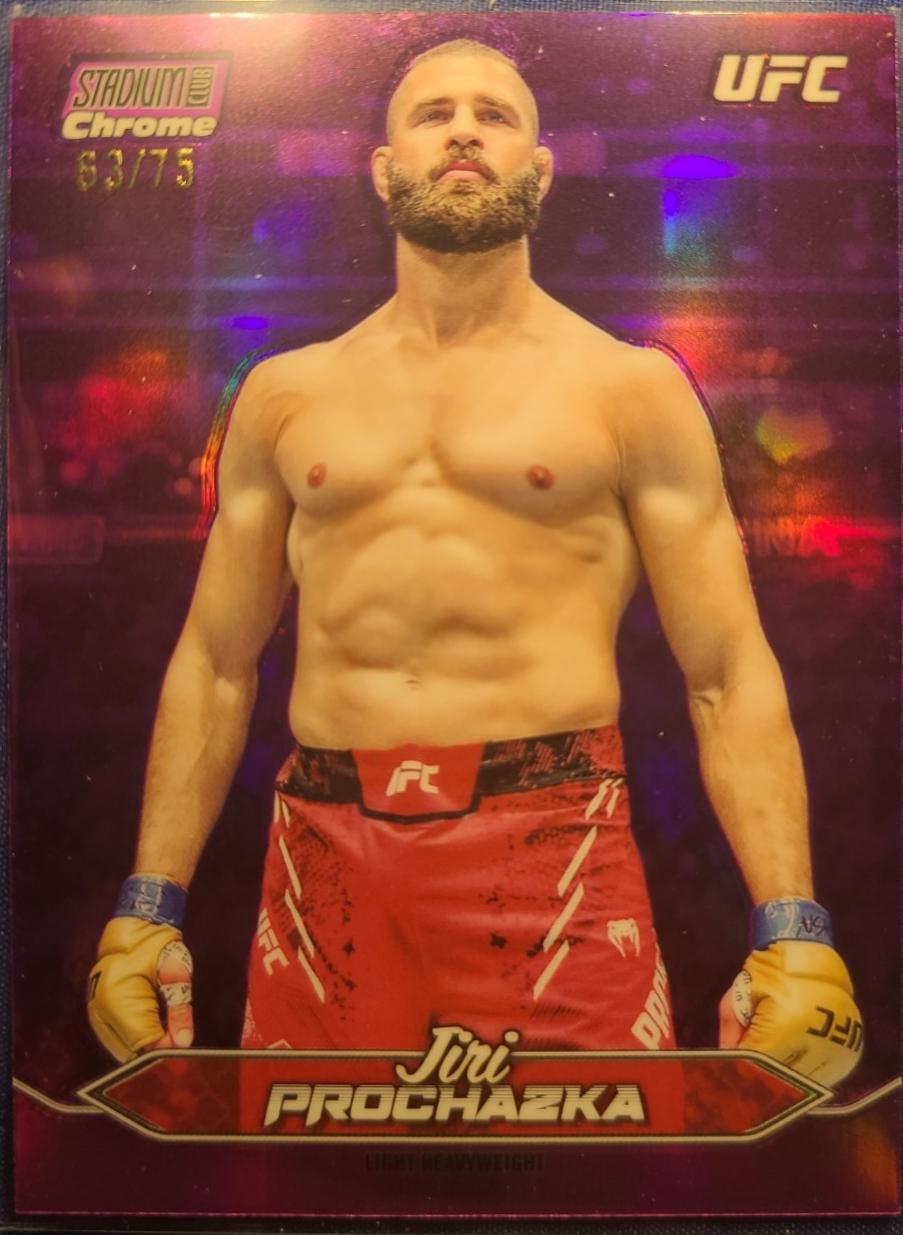 Jiri Prochazka 2025 Topps Stadium Club UFC Base Chrome #C-192 Purple Refractor