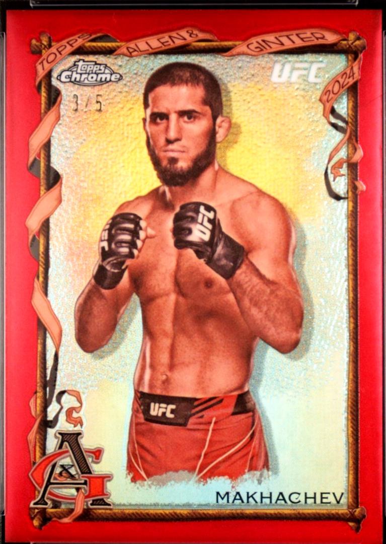 Islam Makhachev 2024 Topps Chrome UFC Allen & Ginter #AAG-11 Red Refractor