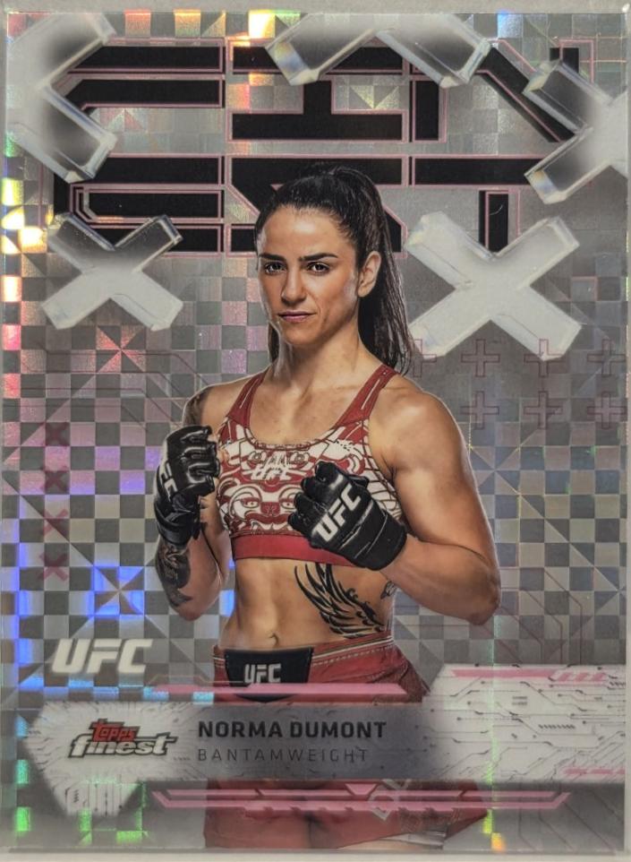 Norma Dumont 2025 Topps Finest UFC Base Common #48 Checkerboard Refractor