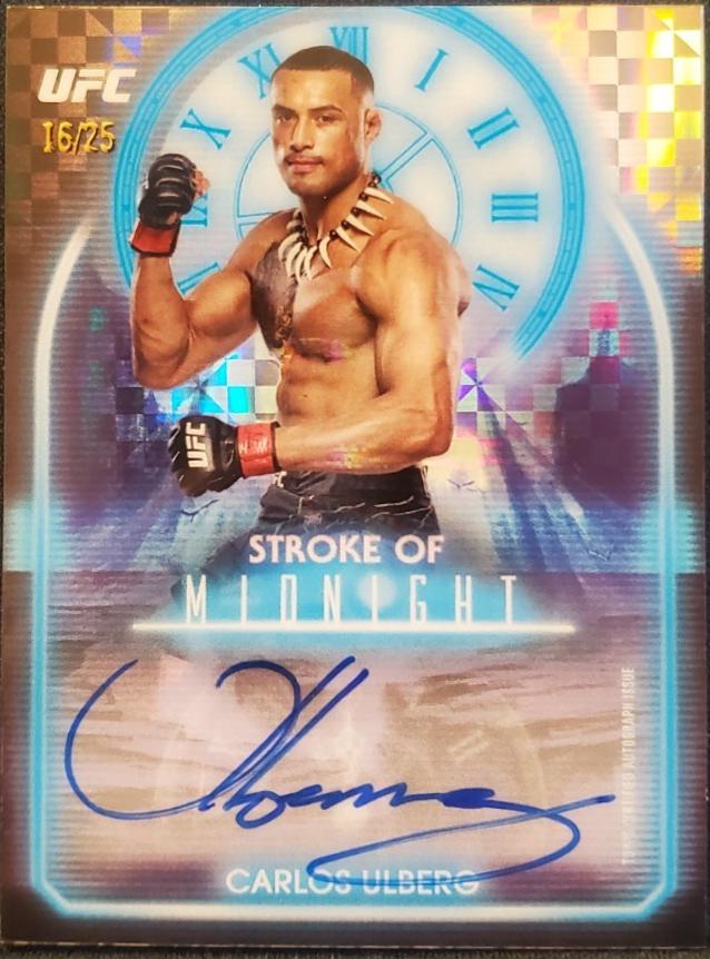 Carlos Ulberg 2025 Topps Midnight UFC Stroke of Midnight Autographs #SMA-CU Moonrise