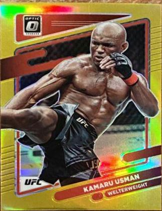Kamaru Usman 2022 Panini Donruss Optic UFC Base #42 Gold