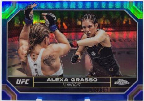 Alexa Grasso 2024 Topps Chrome UFC Base #6 Blue Refractor
