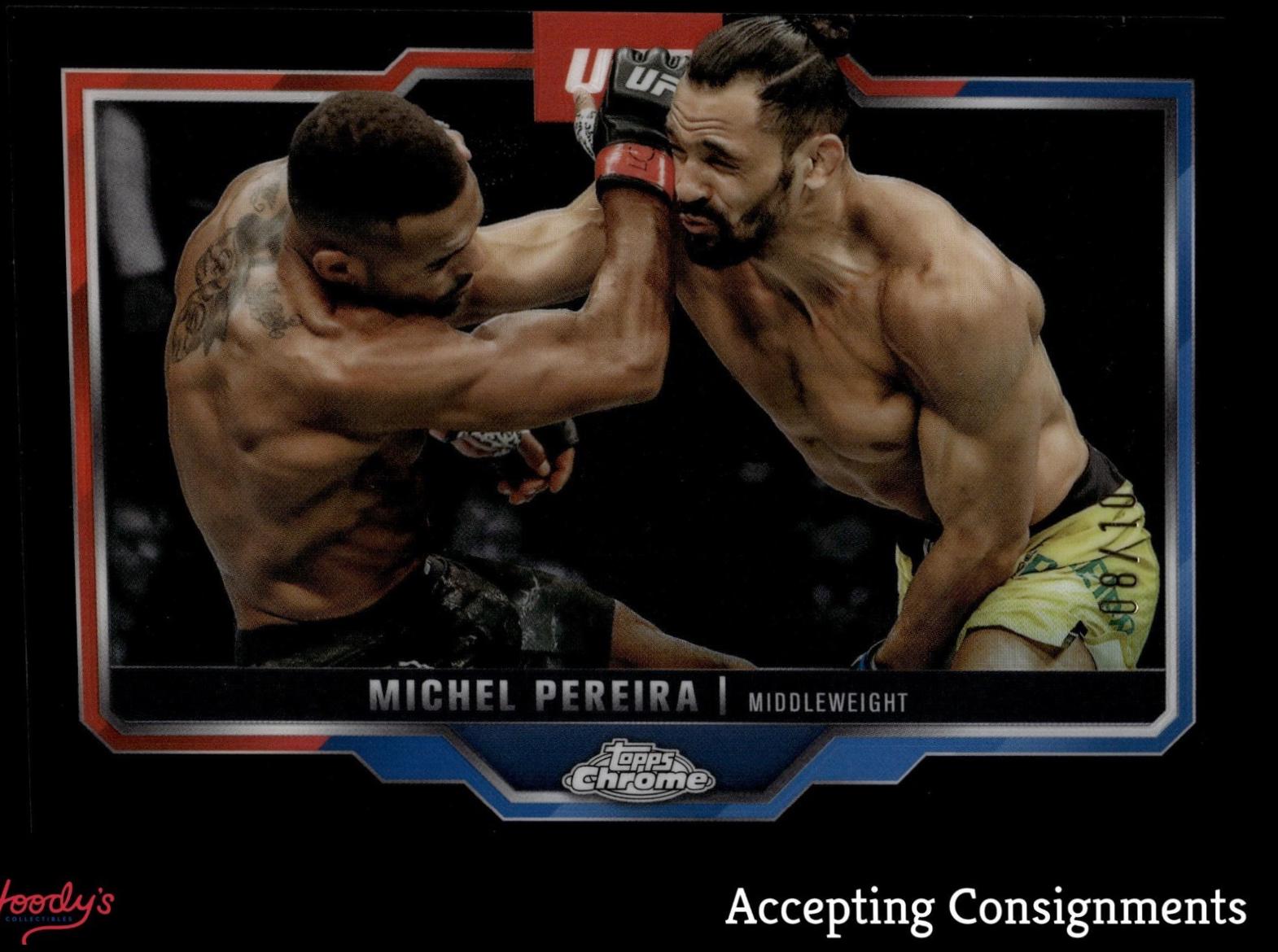 Michel Pereira 2025 Topps Chrome UFC Base #160 Black Refractor