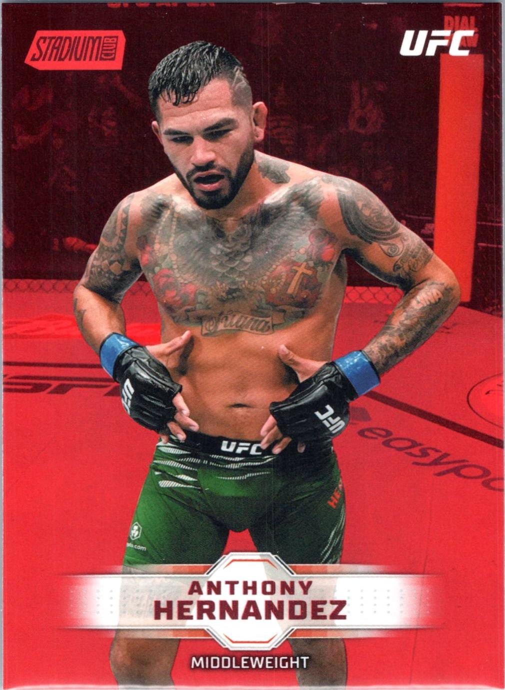 Anthony Hernandez 2026 Topps Stadium Club UFC Base #37 Red