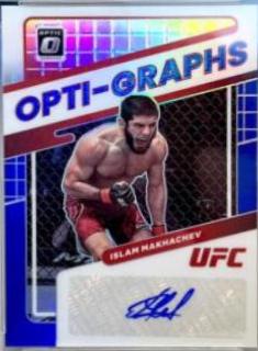 Islam Makhachev 2022 Panini Donruss Optic UFC Opti-Graphs #5 Blue