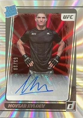 Movsar Evloev 2022 Panini Donruss UFC Rated Rookies Signatures #218 Laser