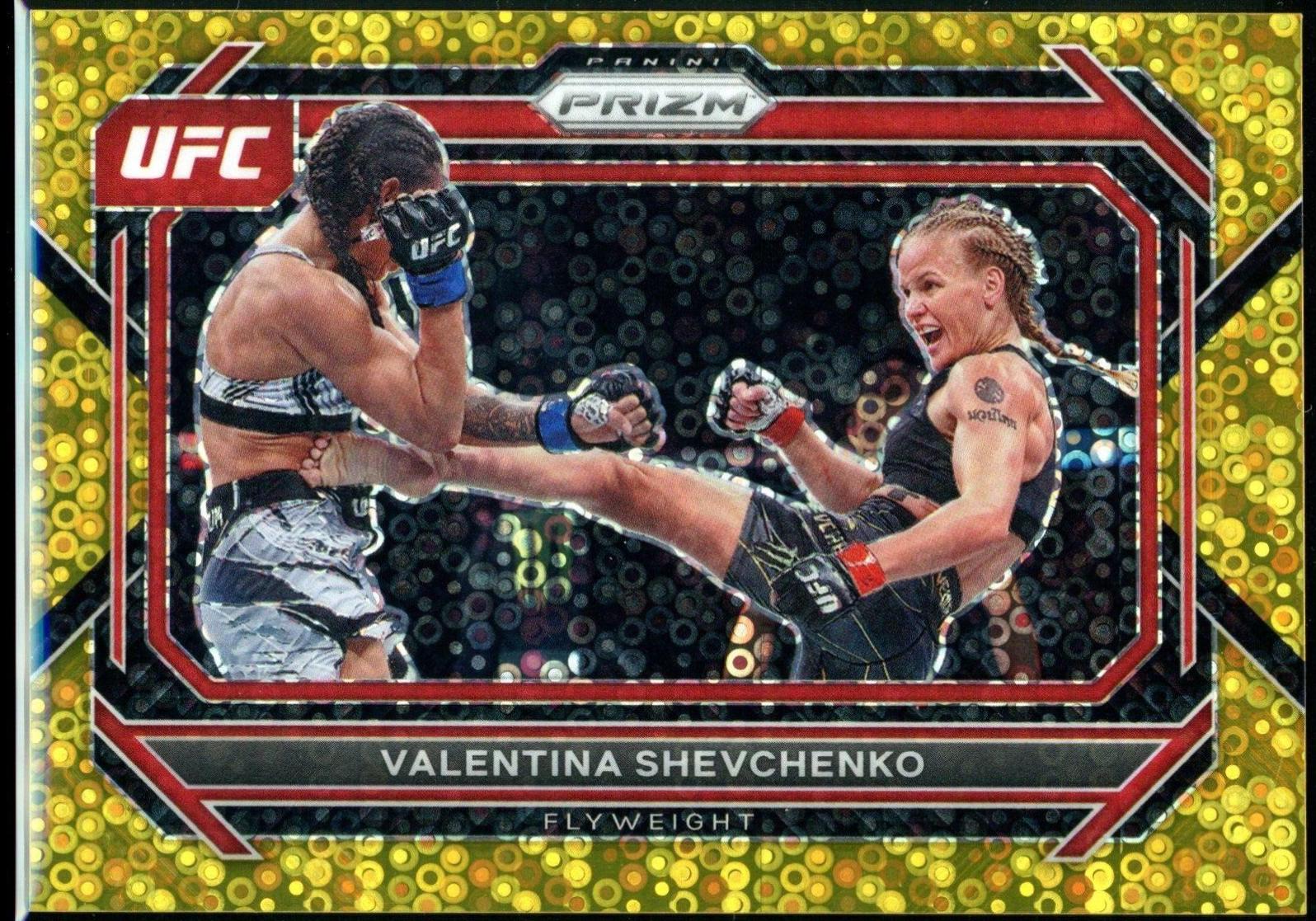 Valentina Shevchenko 2023 Panini Prizm Under Card UFC Base #63 Gold