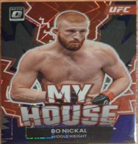 Bo Nickal 2023 Panini Donruss Optic UFC My House #20 Purple Velocity