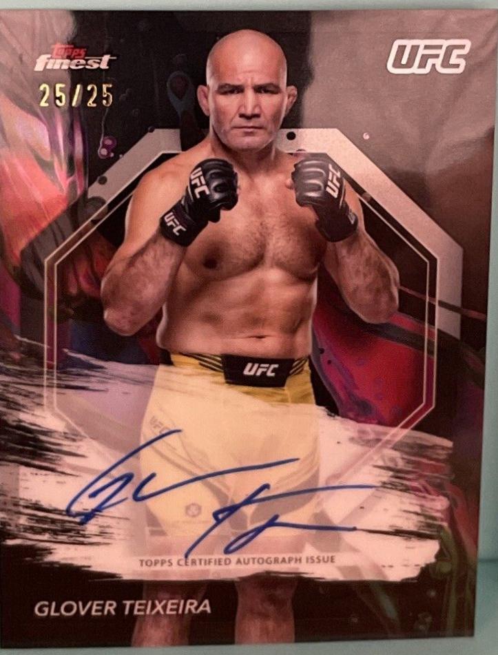 Glover Teixeira 2024 Topps Finest UFC Finest Autographs #FA-GTA Black Refractor
