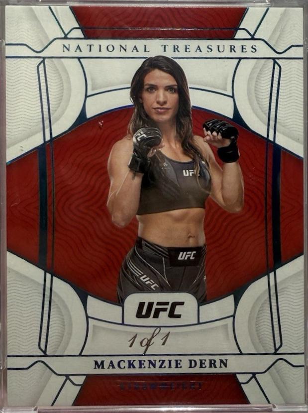 Mackenzie Dern 2022 Panini Chronicles UFC Base National Treasures #456 Platinum