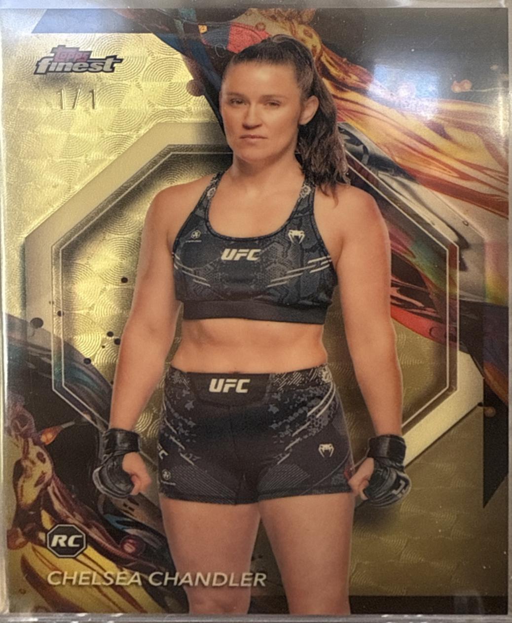 Chelsea Chandler 2024 Topps Finest UFC Base Uncommon #132 Checkerboard Refractor