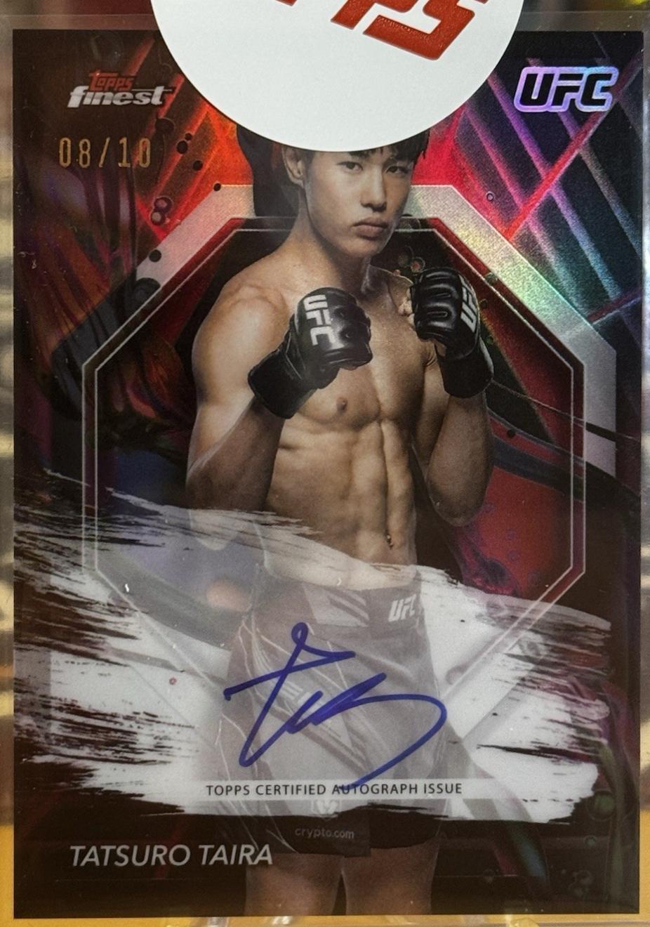 Tatsuro Taira 2024 Topps Finest UFC Finest Autographs #FA-TTA Red Black Vapor Refractor