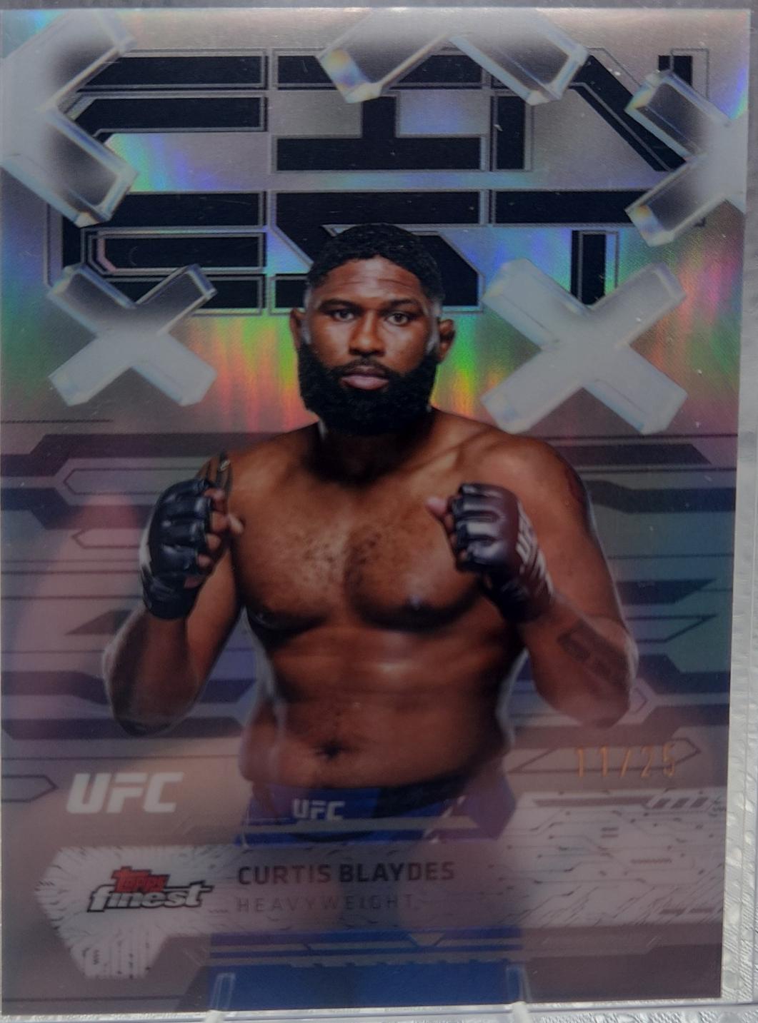 Curtis Blaydes 2025 Topps Finest UFC Base Common #65 Black Refractor