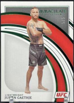 Justin Gaethje 2022 Panini Immaculate UFC Base #96 Green