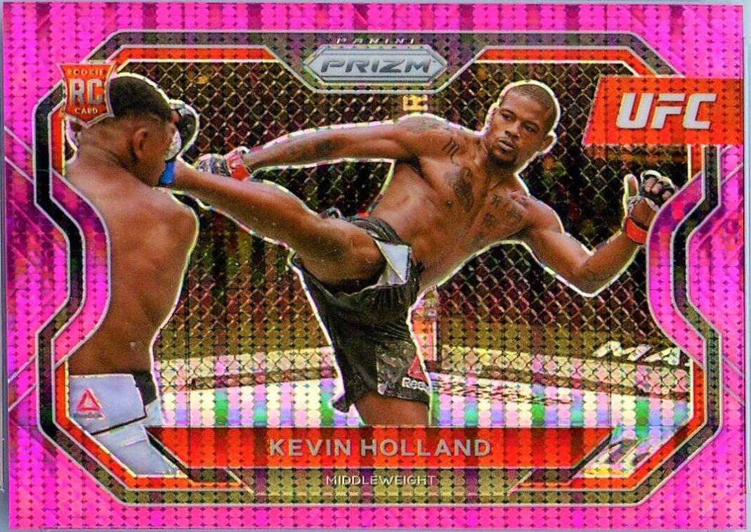 Kevin Holland 2021 Panini Prizm UFC Base #171 Pink Pulsar