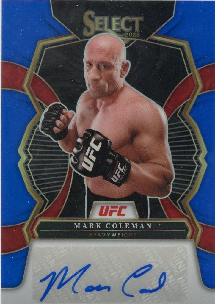 Mark Coleman 2023 Panini Select UFC Signatures #25 Blue