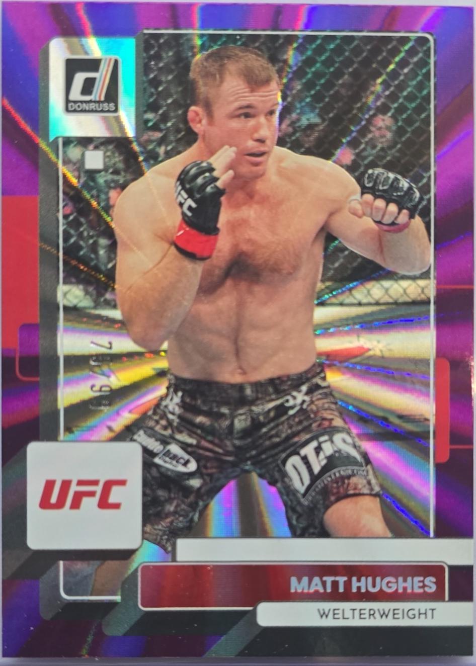 Matt Hughes 2023 Panini Donruss UFC Base #73 Purple Laser
