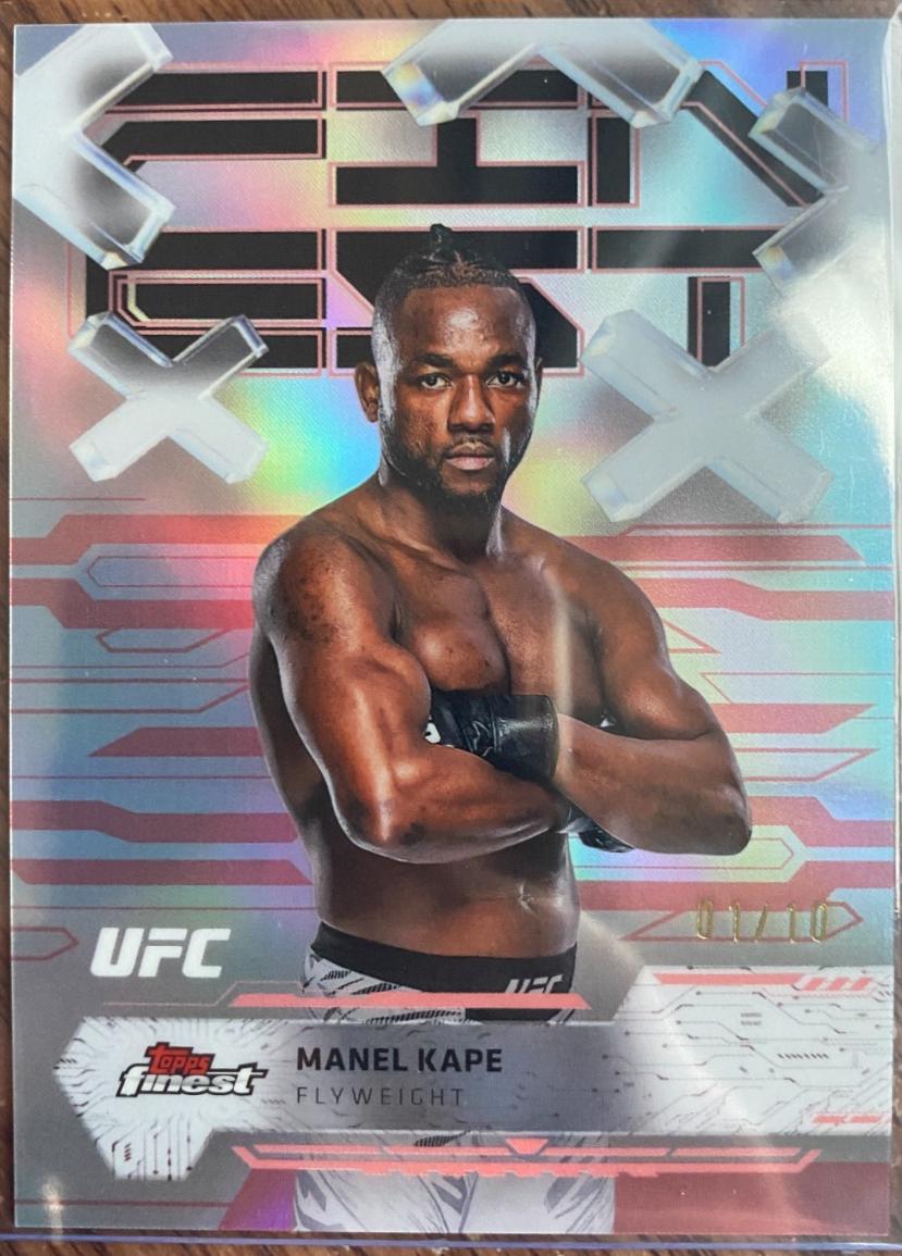 Manel Kape 2025 Topps Finest UFC Base Common #30 Red Refractor