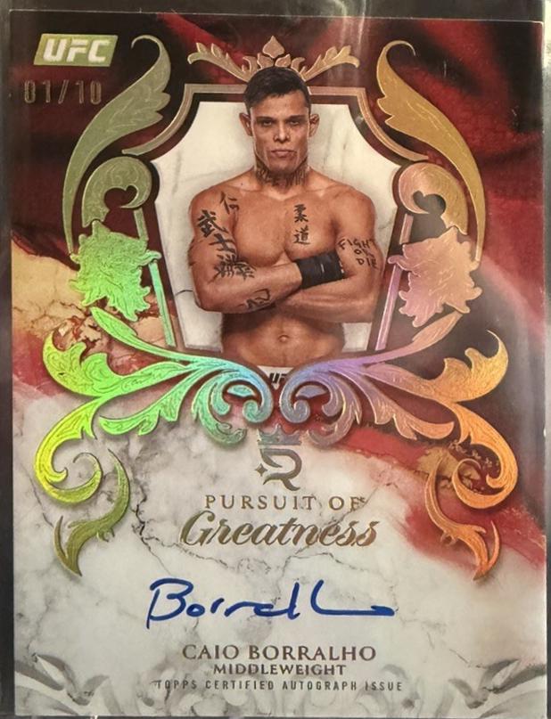 Caio Borralho 2025 Topps Royalty UFC Pursuit of Greatness Signatures #POG-CB Gold