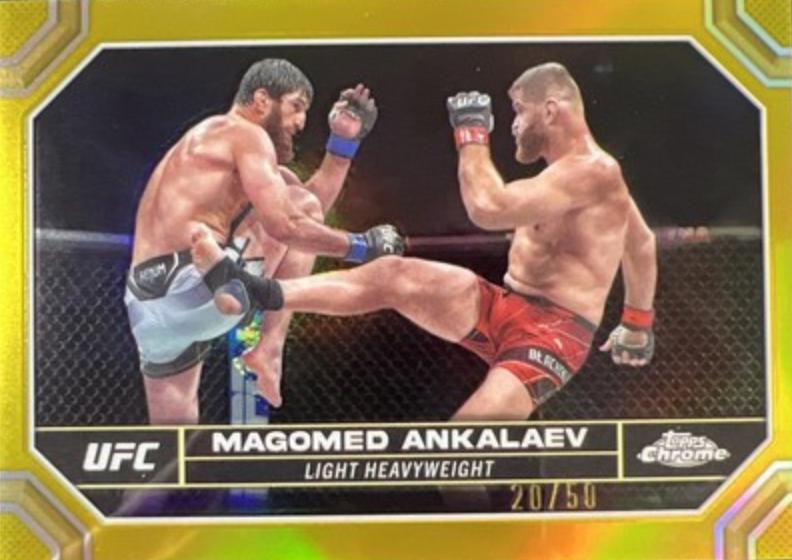 Magomed Ankalaev 2024 Topps Chrome UFC Base #118 Gold Refractor