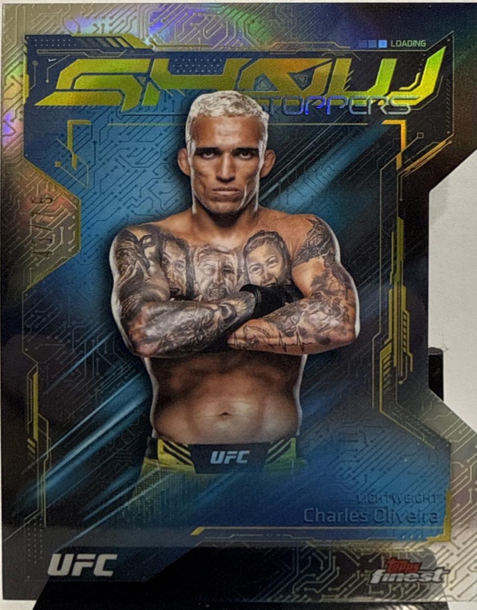 Charles Oliveira 2025 Topps Finest UFC Showstoppers #SS-6 Die-Cut Refractor