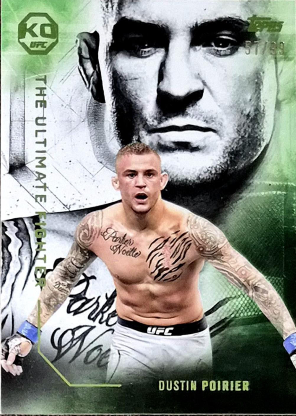 Dustin Poirier 2025 Topps Knockout UFC The Ultimate Fighter #UF-14 Lime Green