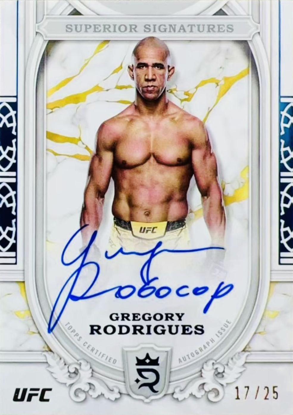 Gregory Rodrigues 2024 Topps Royalty UFC Superior Signatures #SS-GRS Green